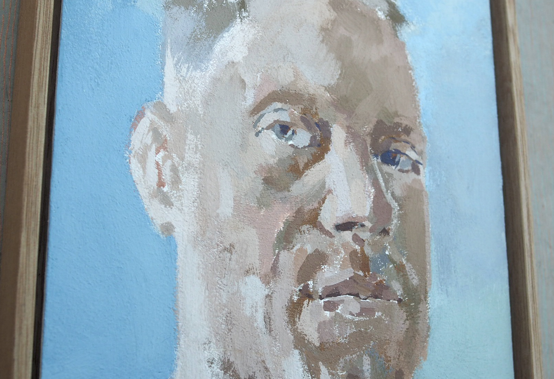 Selbstbildnis – Seccomalerei mit kalkbeständigen Naturpigmenten