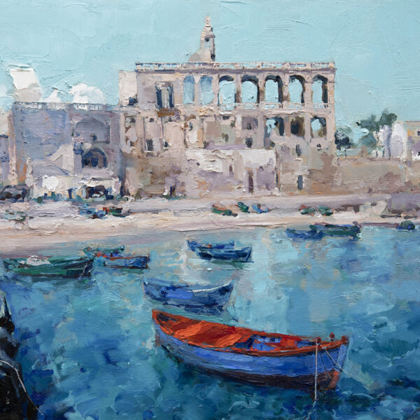 Abbazia di San Vito/Puglia, 58 x 45 cm, Öl/MDF, 2023